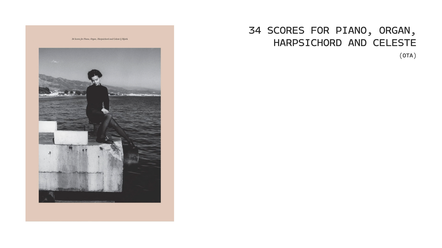 Björk - 34 Scores for Piano, Organ, Harpsichord and Celeste (2026 Edition)