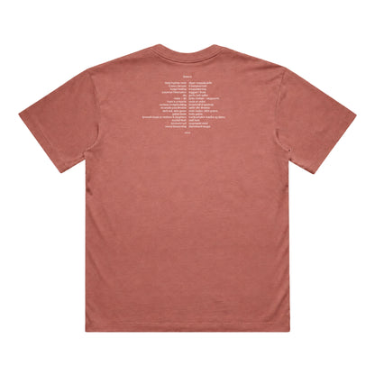 Official Fossora Album Cover T-shirt (Terracotta - Custom Dyed)