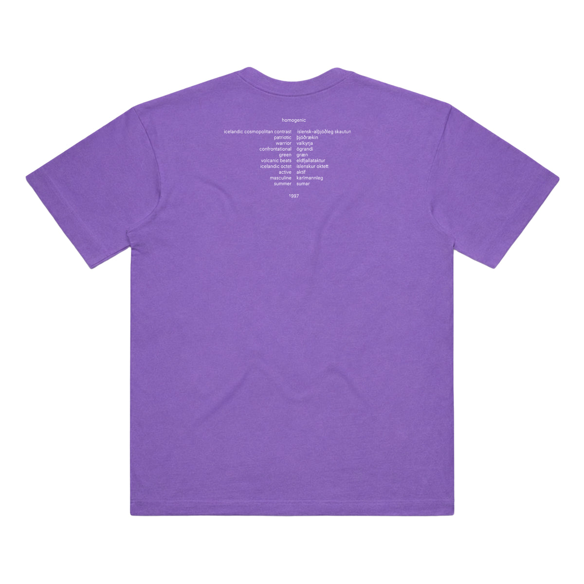 Official Homogenic Album Cover T-shirt (Violet - Custom Dyed)