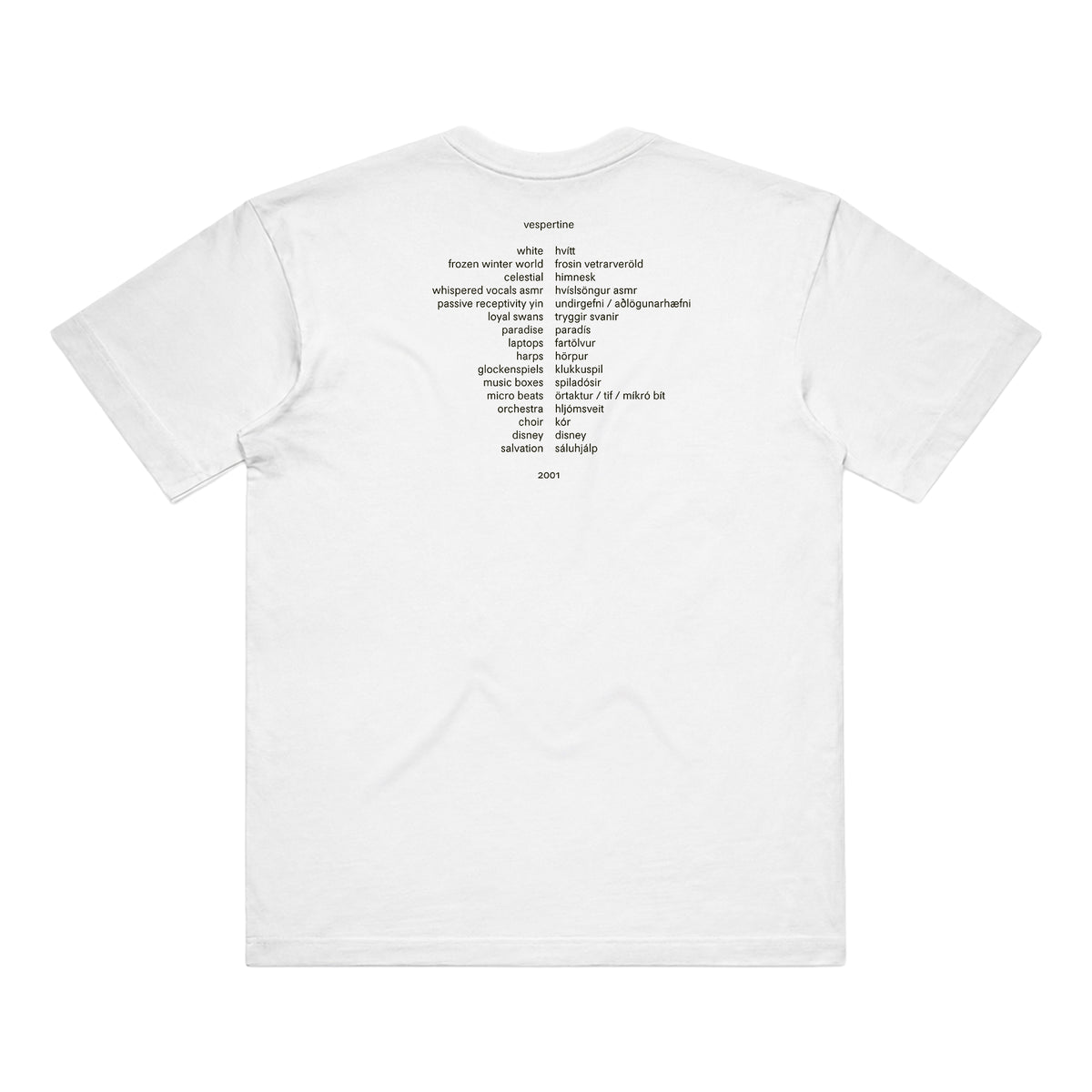 Official Vespertine Album Cover T-shirt (White)